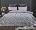 Постельное белье с одеялом "Kazanov.A." Тейра (аметист платина) Велюр/Egypt Cotton, Евро