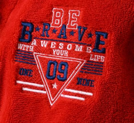 Халат мужской трига с капюшоном "AMBIELLA A-1125" красный, 3XL