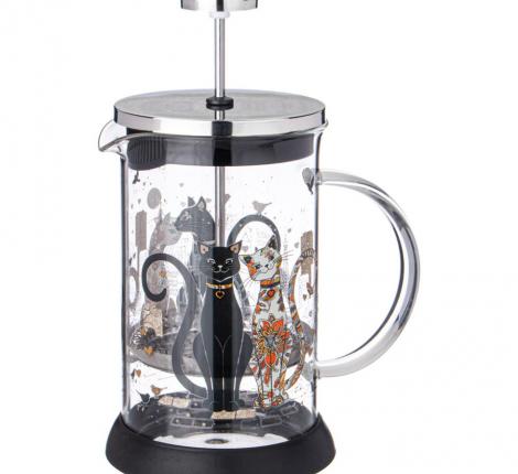 Френч-пресс "ПАРИЖСКИЕ КОТЫ", 600 мл