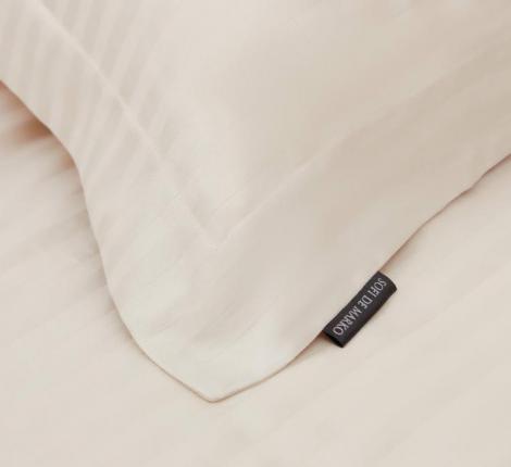 Постельное белье "Sofi de Marko" Моне (крем) Страйп Сатин, Евро (50х70-2шт.)