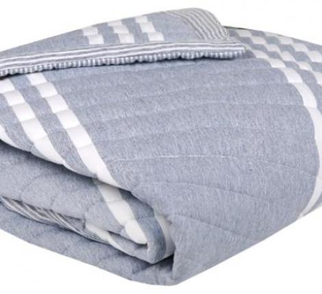 Одеяло-покрывало "OXYGEN" всесезонное, 172х205 (синий меланж)