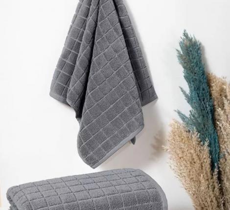 Полотенце махровое Arya 50x90 Quatro, Антрацит