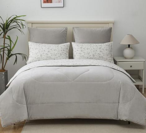 Постельное белье с одеялом "Sofi de Marko" Роберто №30 Велюр/Сатин, 1,5 спальный