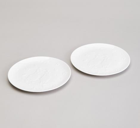 Набор закусочных тарелок 2 штуки "FAMILY FARM", диаметр 17,5 см