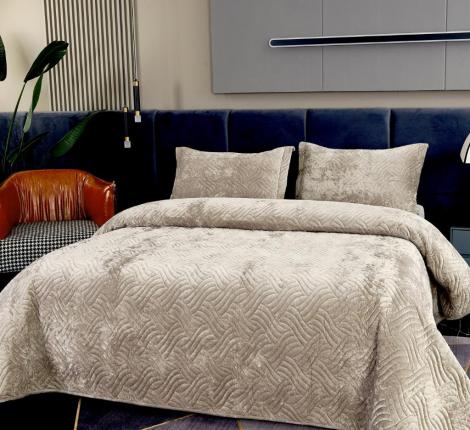 Покрывало "Sofi de Marko" Деварта (капучино) Бархат, 160x220