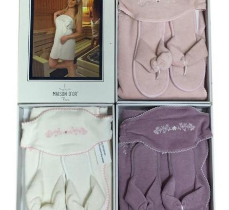 Набор для сауны женский Maison Dor "BELLE" (фиолетовый)