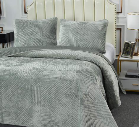 Покрывало "Sofi de Marko" Патрисия (изумруд 1) Велюр, 160х220