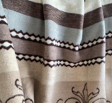 Плед хлопковый Райтекс "ОРНАМЕНТ бежевый", 150х200