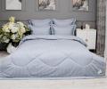 Постельное белье с одеялом "Kazanov.A." Hotel (голубая платина) Страйп Сатин, Евро