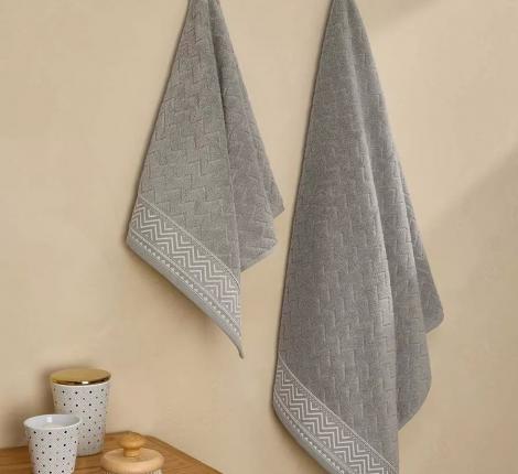 Полотенце махровое Arya 70x140 Vigor, Серый