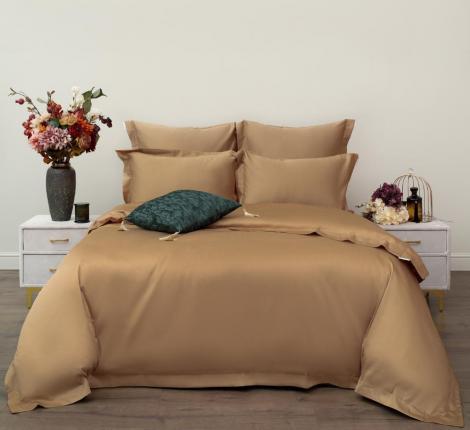 Постельное белье "Sofi de Marko" Моно (бронза) Сатин ДеЛюкс, Евро