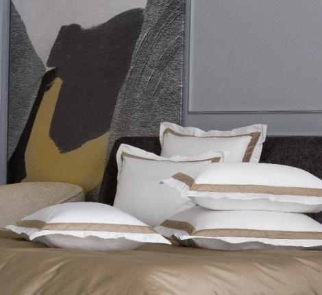 Наволочка с широкой отделкой "ALPINE CARAMEL BEIGE ALLURE GRASS" Мако-Сатин, 70х70 (2шт)