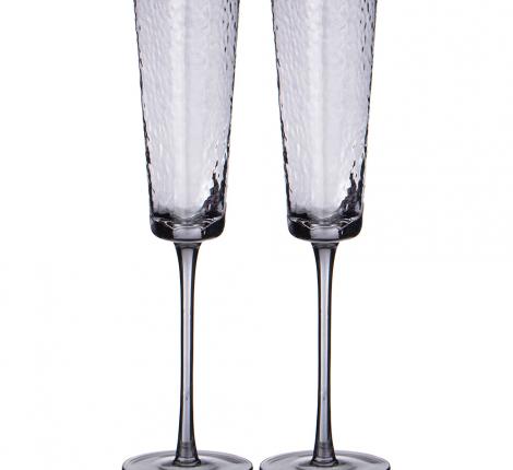 Набор бокалов для шампанского 2 штуки &quot;ROCKY GREY&quot; 180 мл