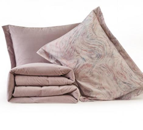 Постельное белье с одеялом "Sofi de Marko" Ренато №36 Велюр/Сатин, Евро