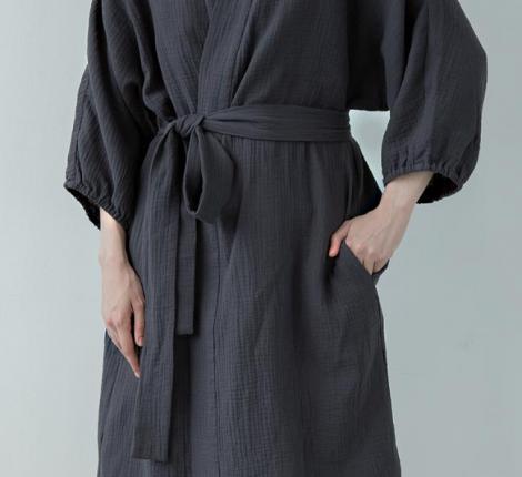 Халат Luxberry "Муслин и комфорт" графитовый, L