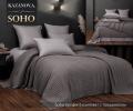 Постельное бельё с покрывалом "Kazanov.A." Soho (графит) Сатин, Евро