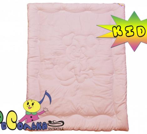 Одеяло розовое &quot;Озорной щенок&quot;KIDS всесезонное (ОХПД-О-15), 140x205