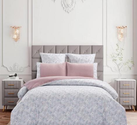 Постельное бельё "KARTEKS" жаккардовый сатин АКВАРЕЛЬ CVP 07, Евро