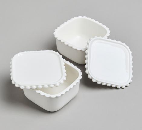 Набор икорниц с крышками 2 шт. "PEARL" КВАДРАТ, 200 мл