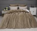 Постельное белье с одеялом "Kazanov.A." Колибри Каллиопа (бежевый жемчуг) Велюр/Egypt Cotton, 1,5 спальный