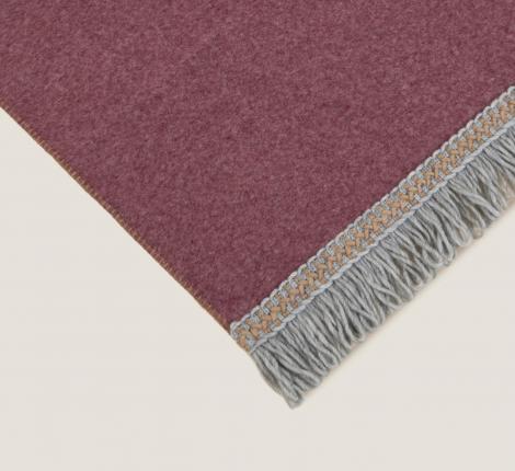 Плед Frati "SOFT BAMBOO" GRANATA с тесьмой Rousseau (гранатовый), 160х200