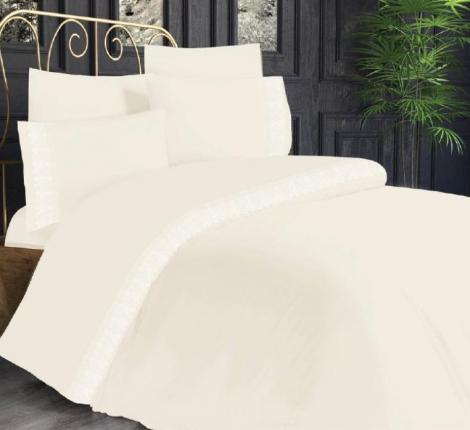 Постельное бельё EFOR с гипюром RANFORCE "LEYLAK NG35", Евро