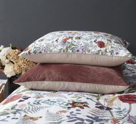 Постельное белье с одеялом "Kazanov.A." Маки (марсала бежевый) Велюр/Egypt Cotton, Евро