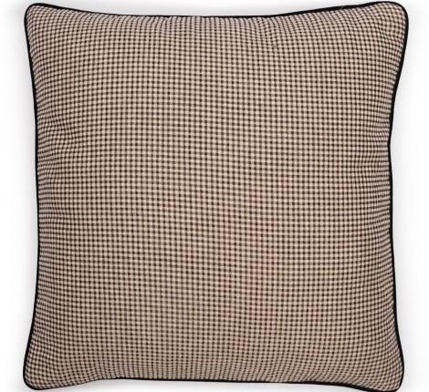 Подушка декоративная "CUBE" 50х50, черно-белая клетка (кант черный)