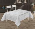 Скатерть "DO&CO" броде жаккард 160х220 "BEGONYA, белый