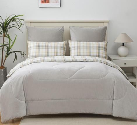 Постельное белье с одеялом "Sofi de Marko" Роберто №21 Велюр/Сатин, Евро