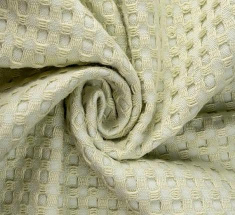 Покрывало вафельное с бахромой Valtery 200х220, светло-зеленый