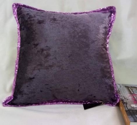 Наволочка декоративная "Sofi de Marko" Клаудия (фиолетовая) Бархат, 45х45 (1шт.)