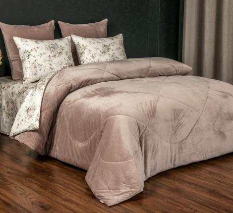 Постельное белье с одеялом "Kazanov.A." Альвина (мокачино) Велюр/Egypt Cotton, Семейный