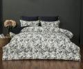Постельное белье с одеялом "Kazanov.A." Беверли (индиго жемчуг) Велюр/Egypt Cotton, Семейный