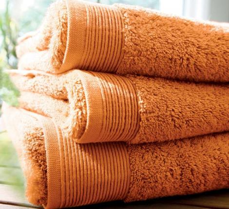 Полотенце махровое "Blanc des Vosges" UNI PAPRIKA (оранжевый), 55х110