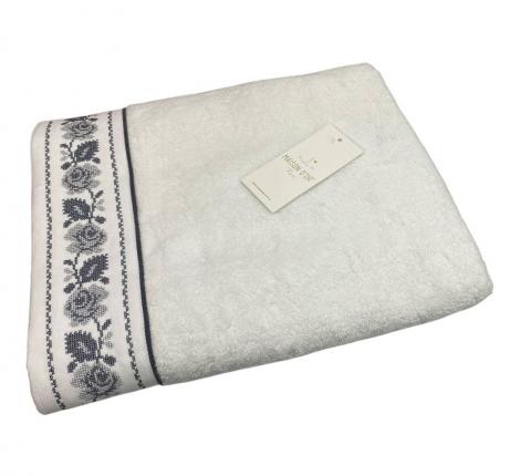 Полотенце махровое Maison D'or "ROSANNA" 50х100, белый/антрацит