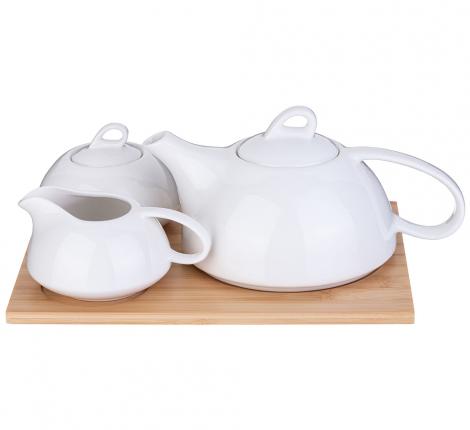 Набор для чая на деревянной подставке "NATIVE", 3 предмета