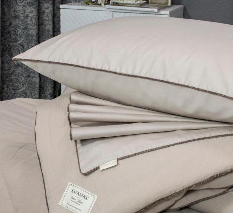 Постельное белье с одеялом "Kazanov.A." Muslin&Satin Solid color (латте), Евро