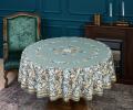 Скатерть круглая с пропиткой "ЛИСТЬЯ МОРРИСА" 150 см, синий