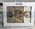 Набор вафельных салфеток "EFOR"(3шт) LUX (40*60) ASORTE