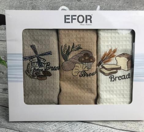 Набор вафельных салфеток "EFOR"(3шт) LUX (40*60) ASORTE