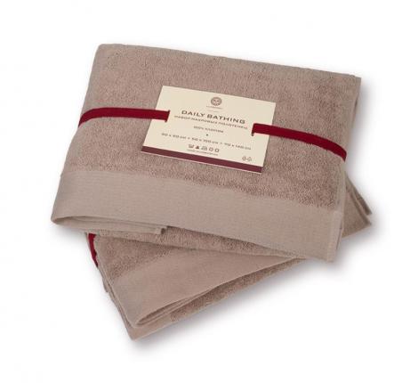 Комплект махровых полотенец "DAILY BATHING" (30x50,50x100,70x140, какао