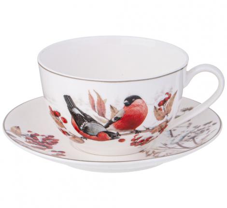 Чайный сервиз "ЛЕСНАЯ СКАЗКА" СНЕГИРИ на 6 персон, 14 персон