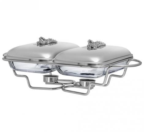 Мармит двойной со стеклянными формами для запекания "HARMONY", 1,6 л/1,6 л