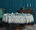 Скатерть овальная с пропиткой "ЛИСТЬЯ МОРРИСА"  GOLD STRIPE, 160х220 см