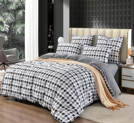 Постельное белье "Sofi de Marko" Пикассо (серый) Сатин, Евро