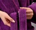 Халат женский трига с капюшоном "AMBIELLA A-1215" лиловый, 3XL