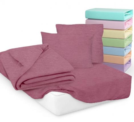 Наволочки трикотажные на молнии "Cleo" 50х70-2шт., Марсала меланж