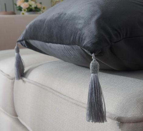 Наволочка декоративная "Sofi de Marko" Кэтрин (антрацит) Велюр, 45х45 