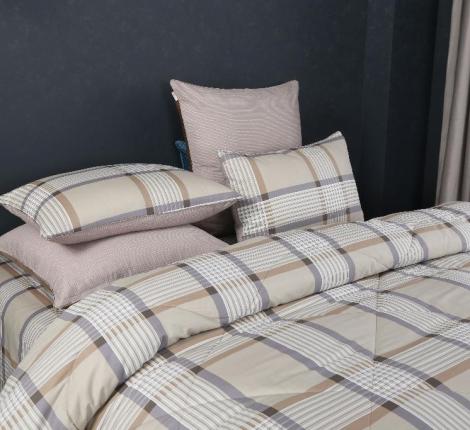 Постельное белье с одеялом "Kazanov.A." Астон (олива капучино) Велюр/Egypt Cotton, Евро